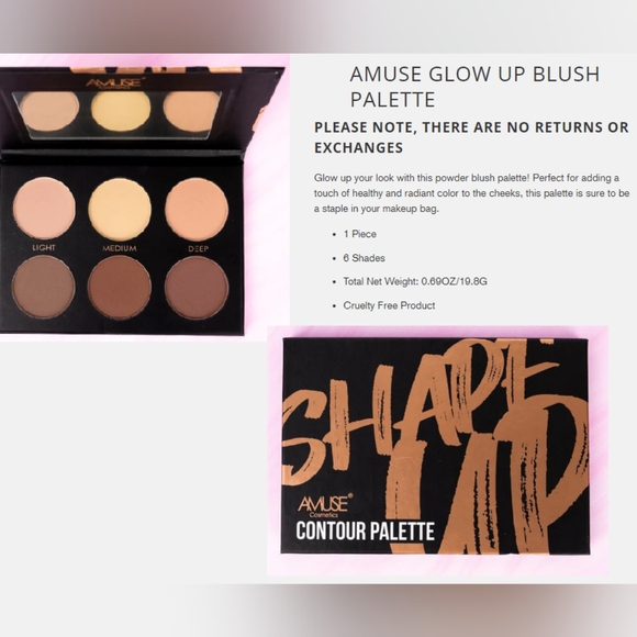 New Factory Sealed Amuse Shape Up Contour Palette 6 Shades - Picture 2 of 2